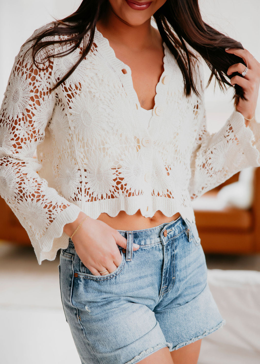 Roen Hidden Folded Denim Short