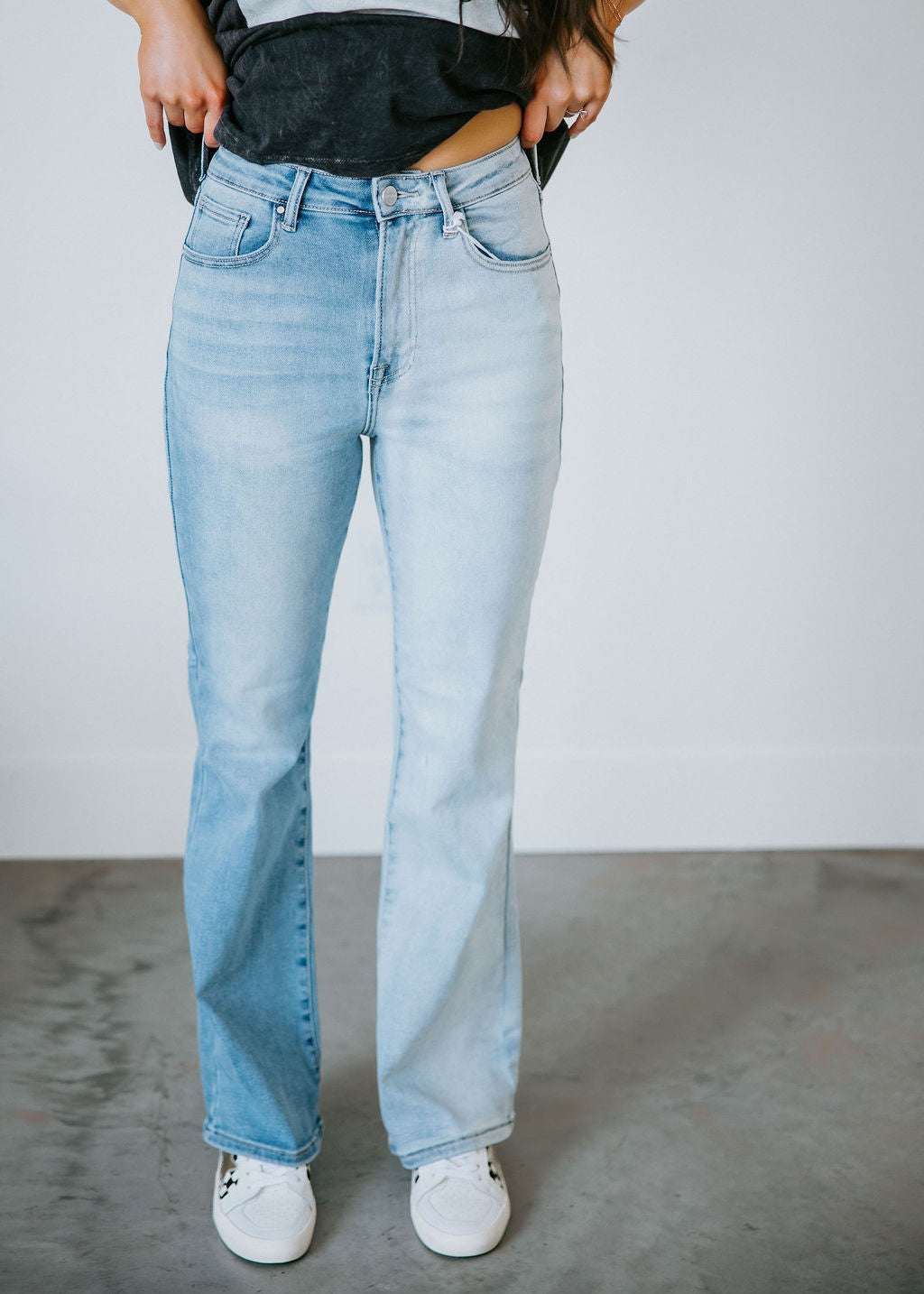 image of Sidney Two Tone Bootcut Jeans