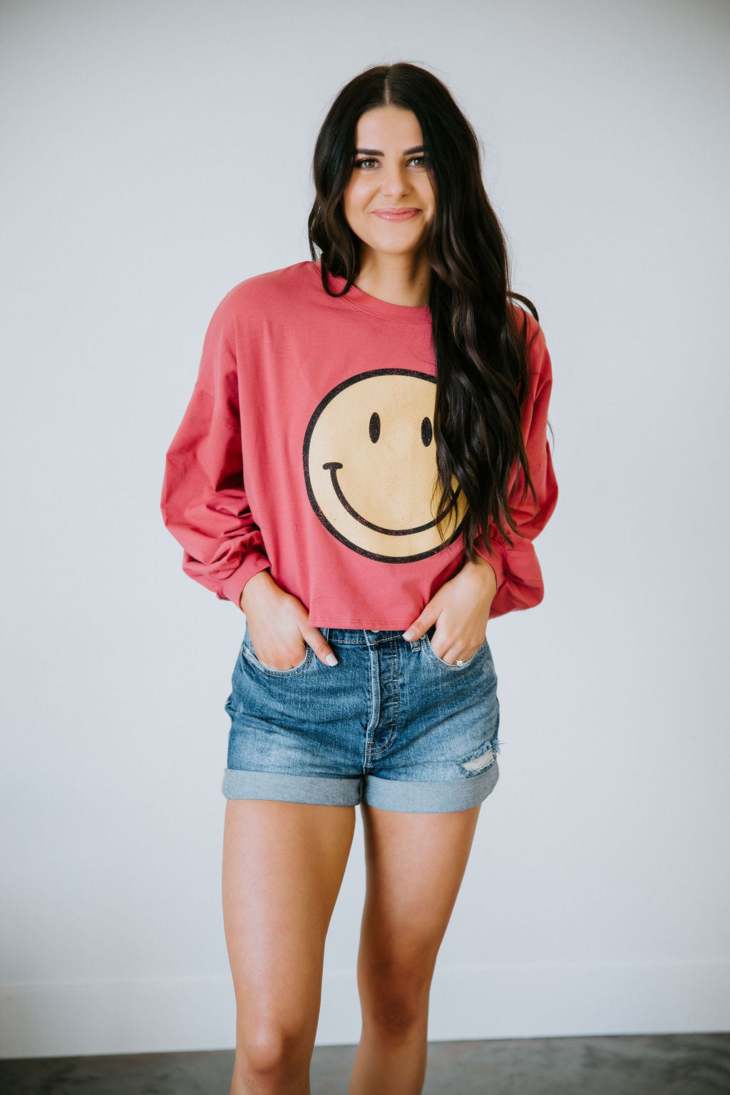 image of Smiley Long Sleeve Top