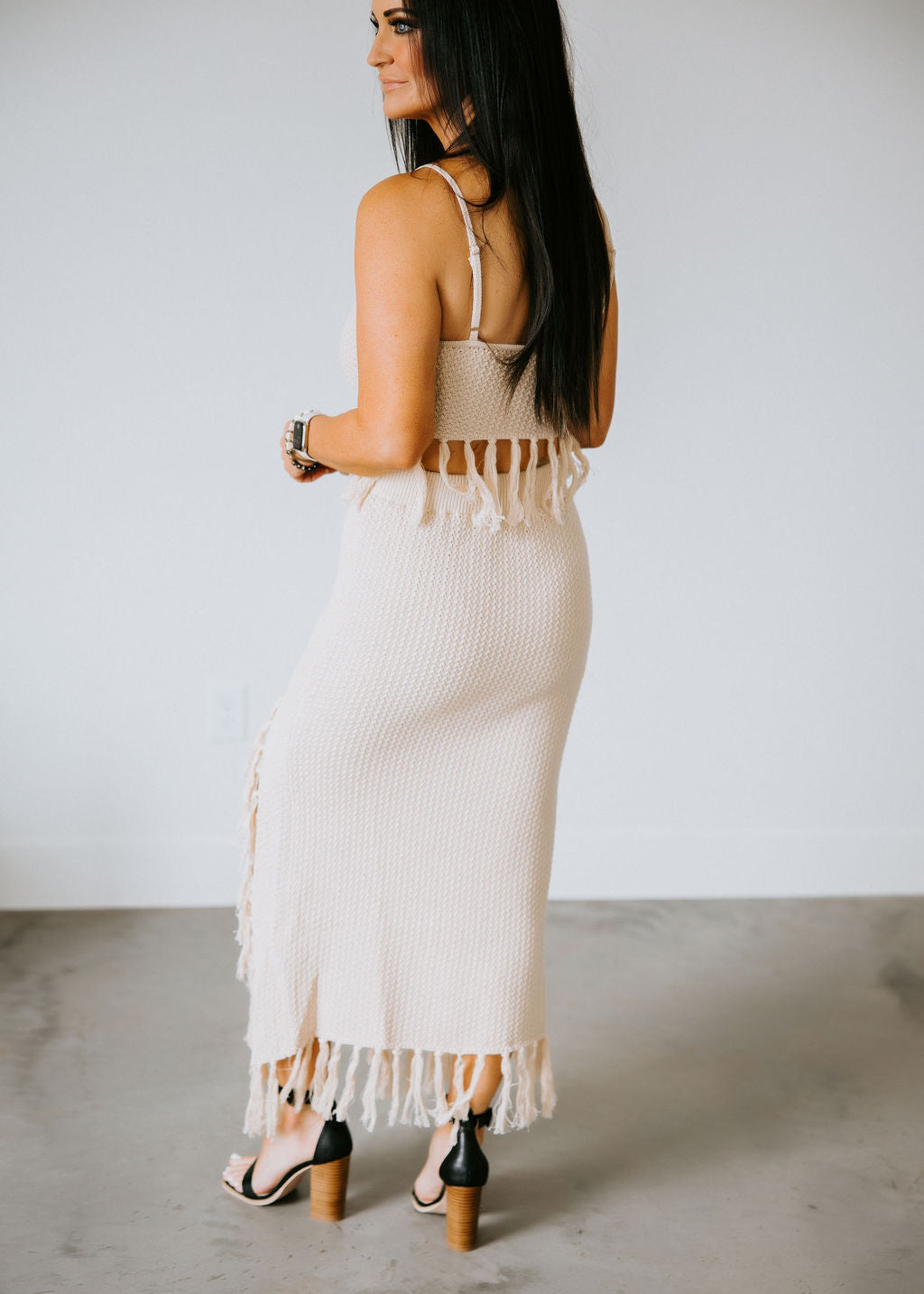 Sundown Tassel Midi Skirt