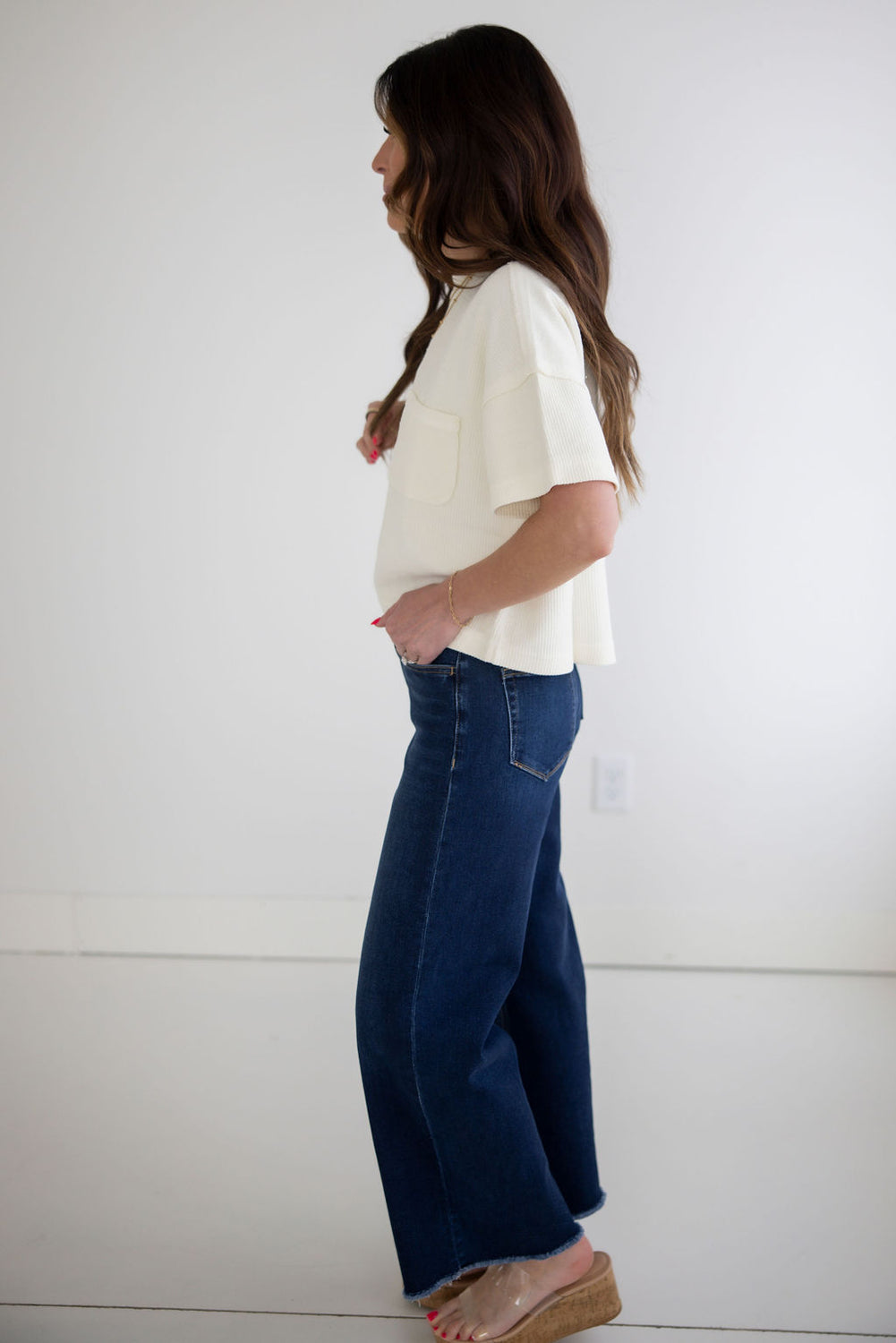 Jersie Ribbed Knit Tee