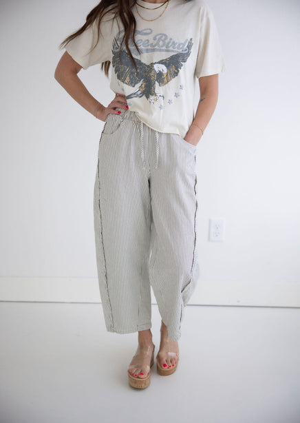 Finn Stripe Balloon Pants product view