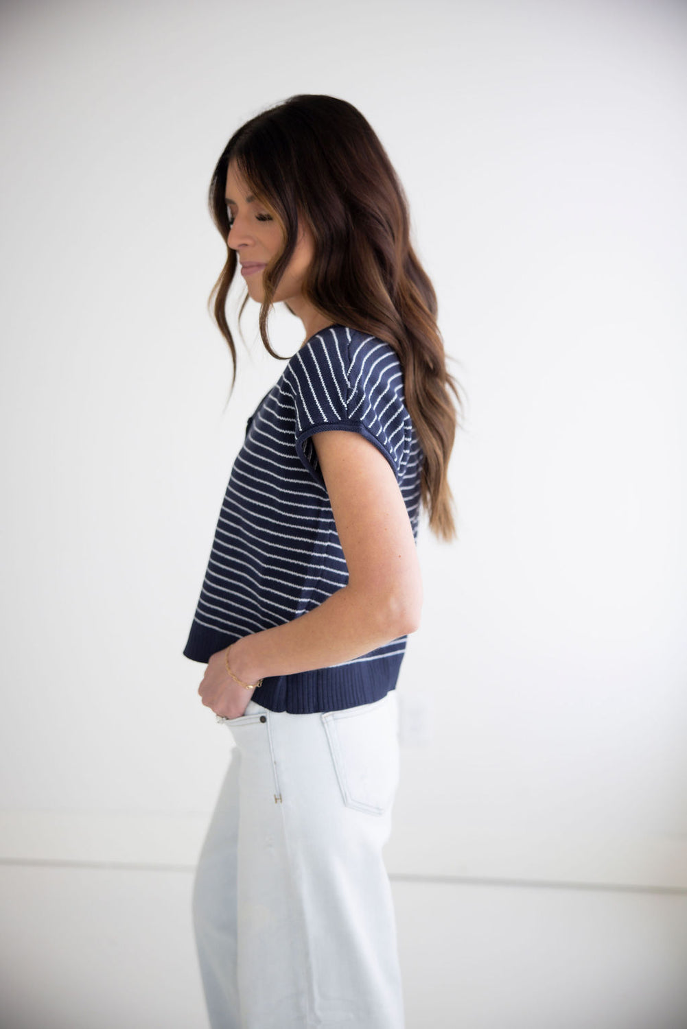Mona Striped Knit Top