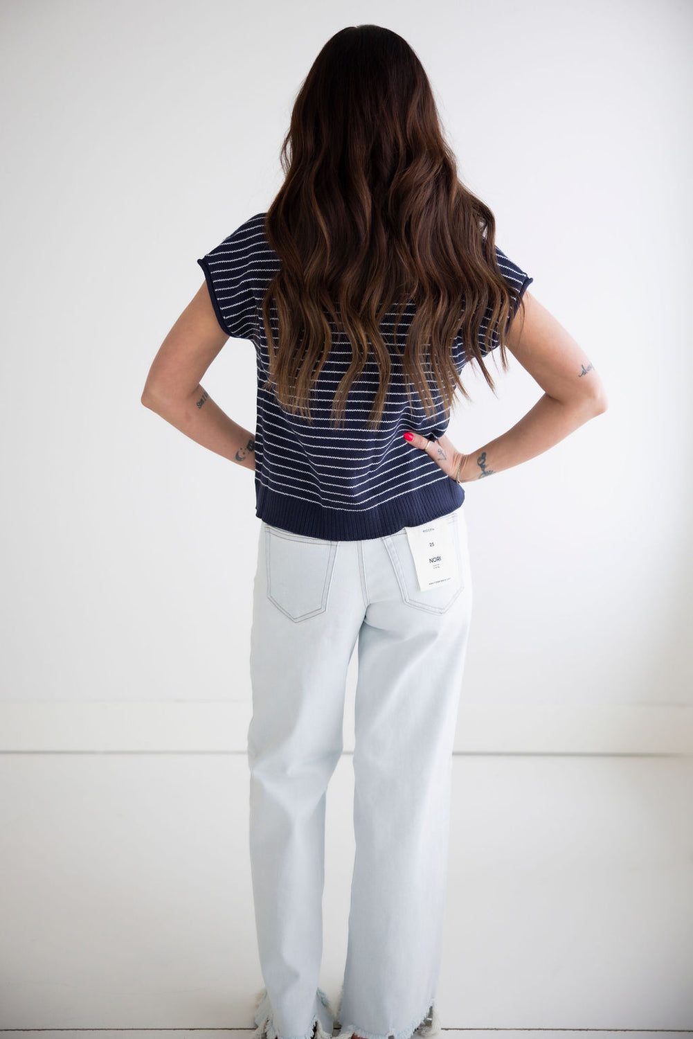 Mona Striped Knit Top