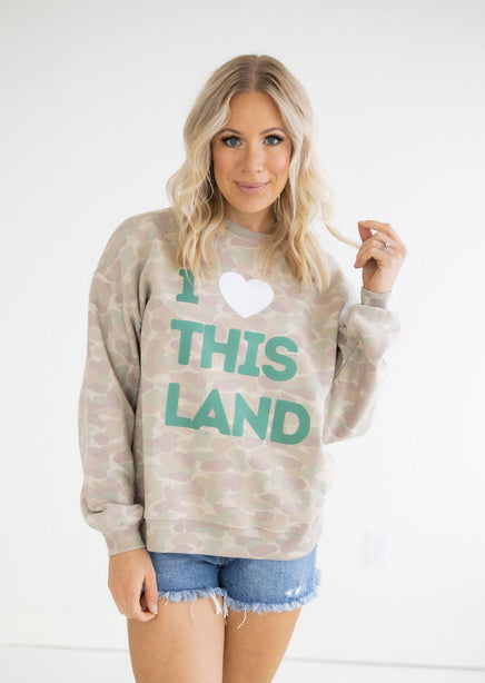 I Love This Land Graphic Crew product view