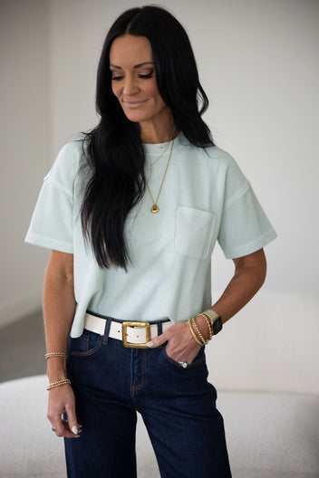 Jersie Ribbed Knit Tee