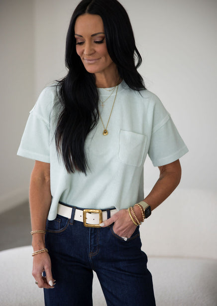 Jersie Ribbed Knit Tee product view