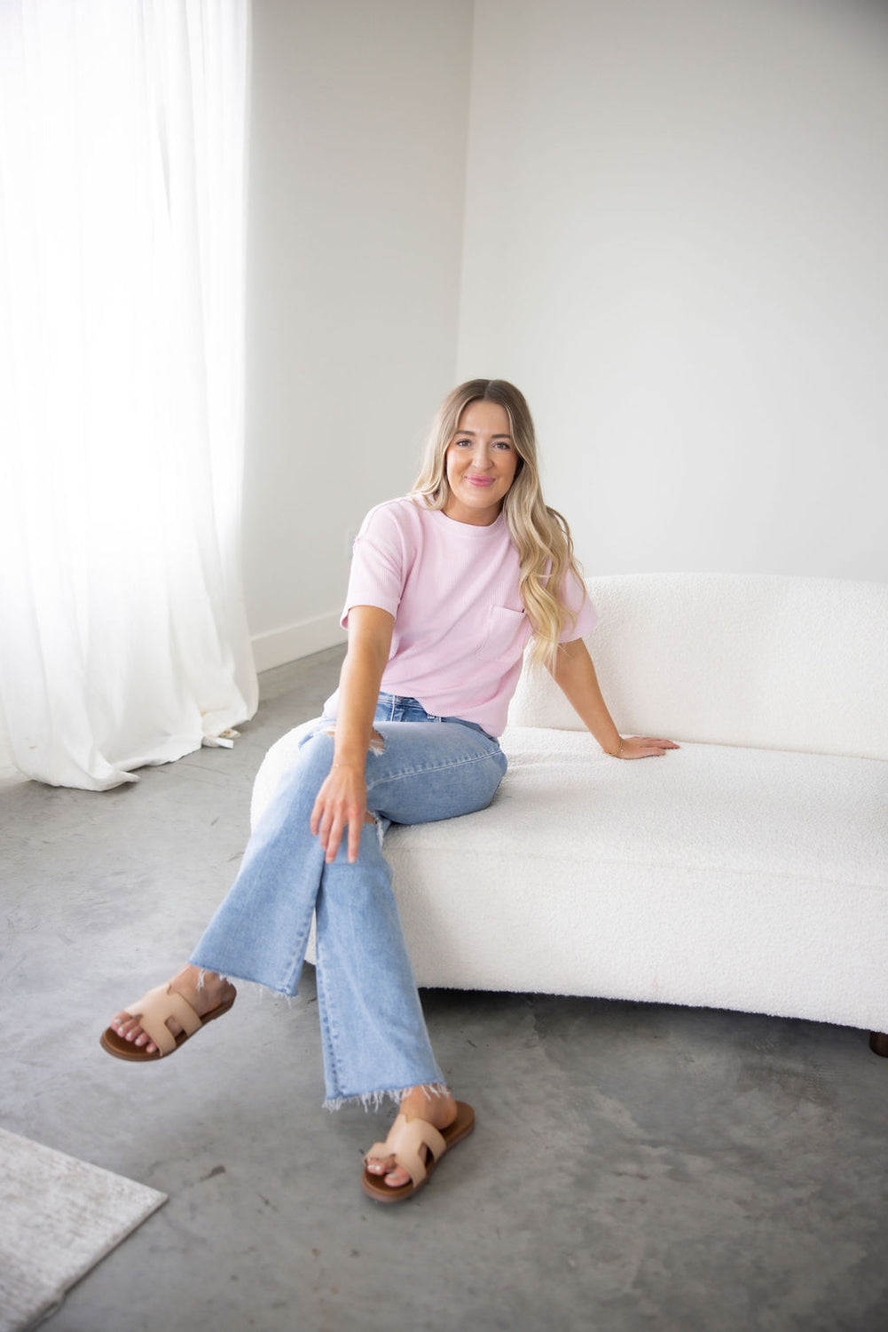 Jersie Ribbed Knit Tee
