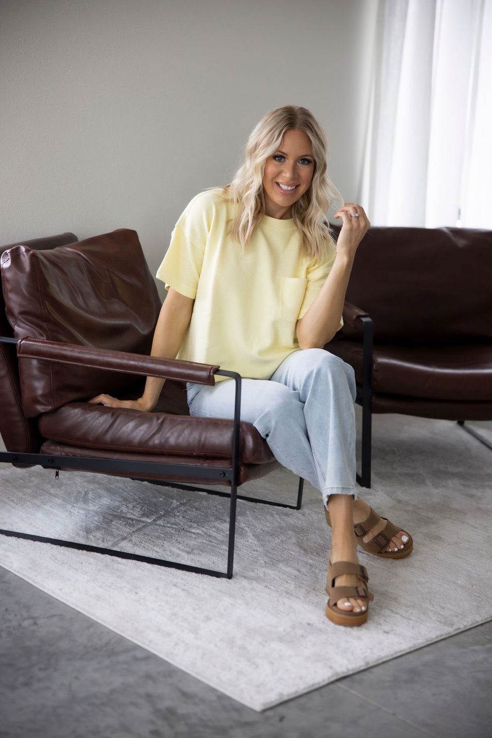 Jersie Ribbed Knit Tee
