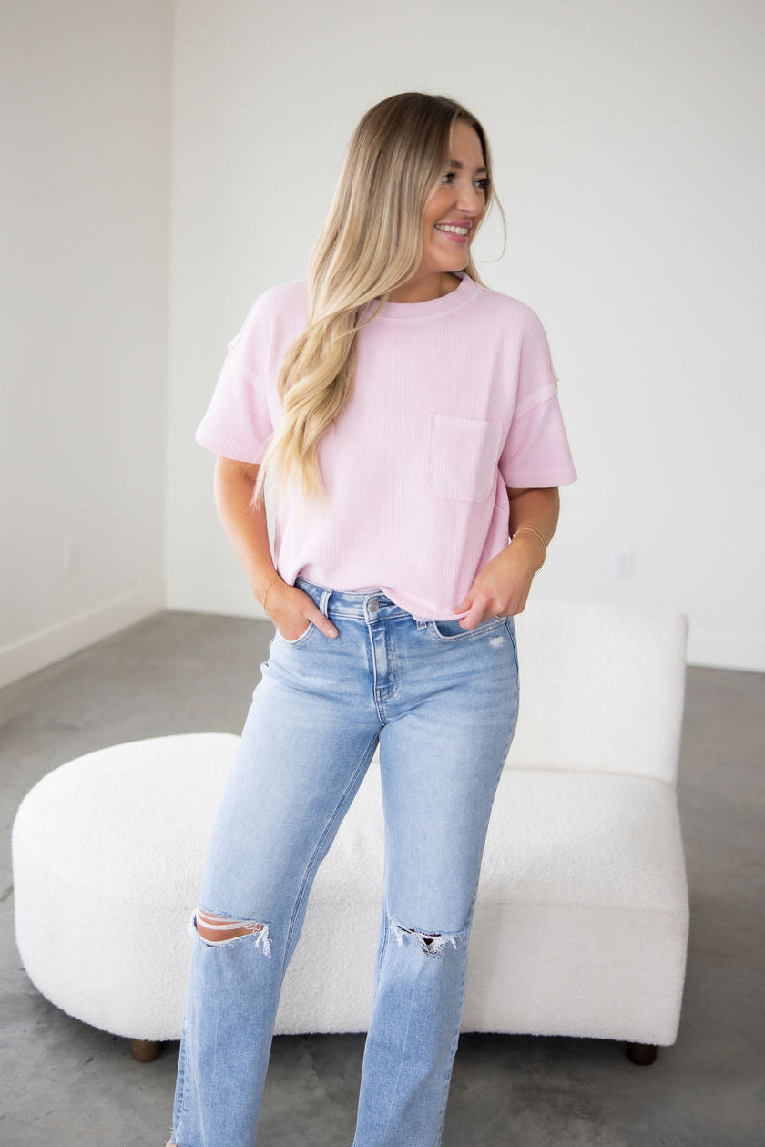 image of Jersie Ribbed Knit Tee