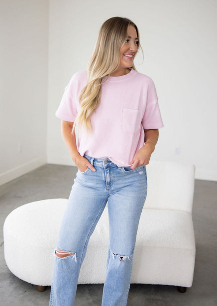 Jersie Ribbed Knit Tee product view