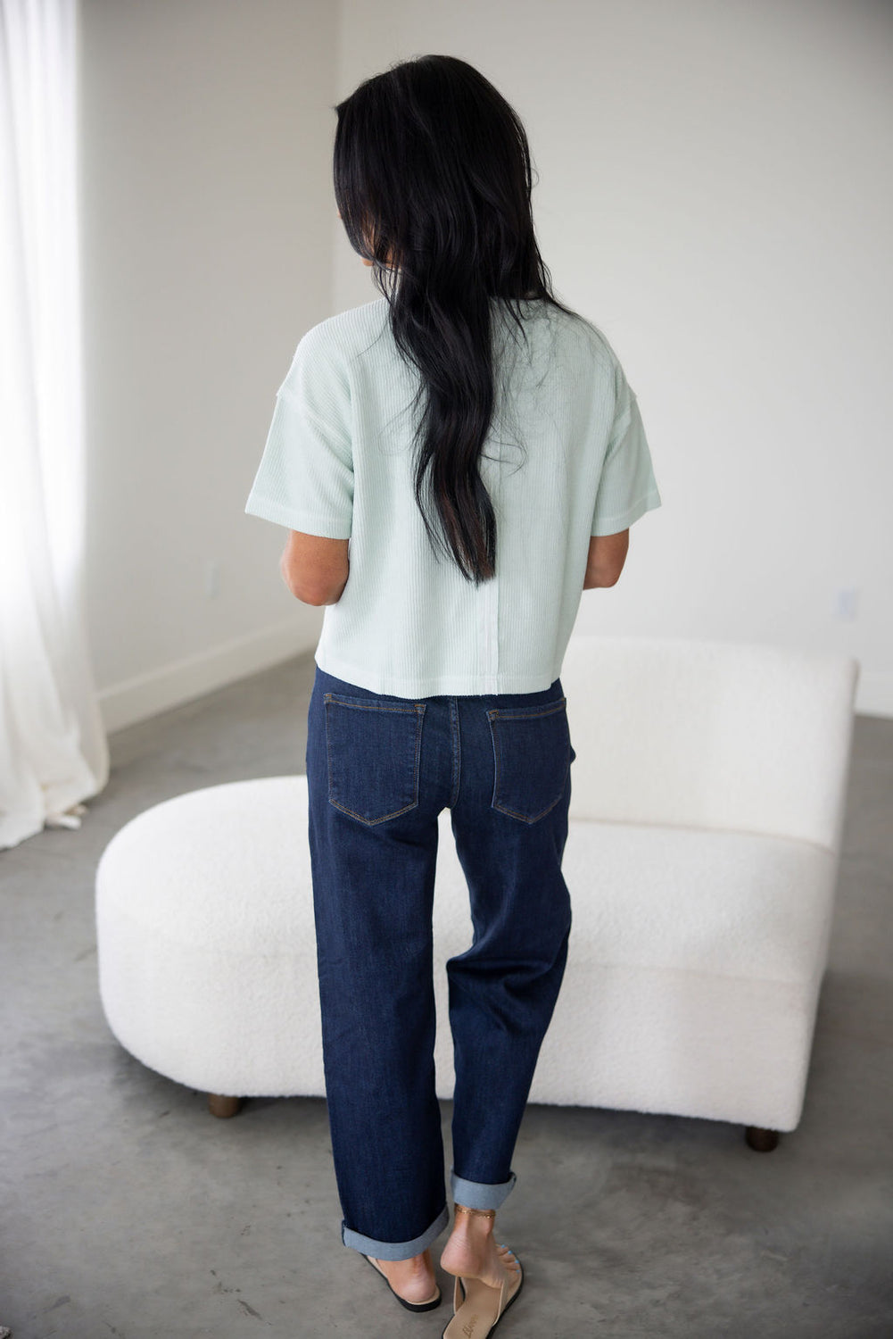 Jersie Ribbed Knit Tee