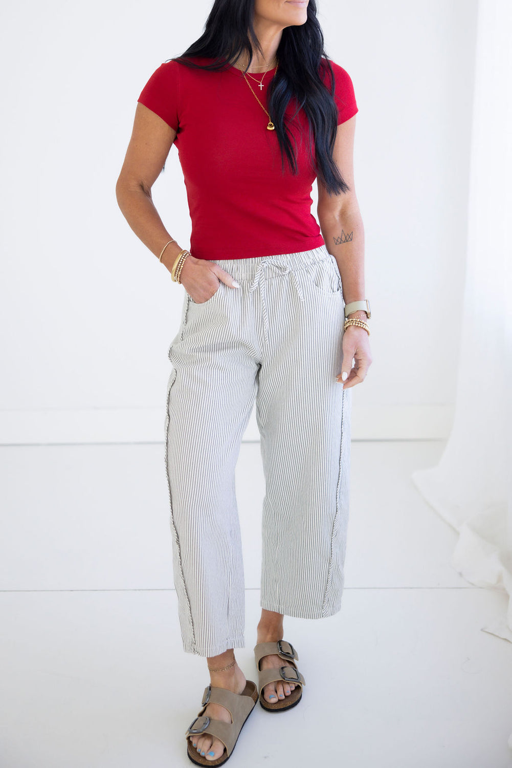 Finn Stripe Balloon Pants