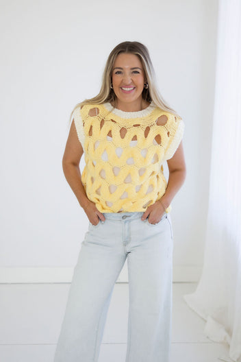 Enola Open Knit Vest