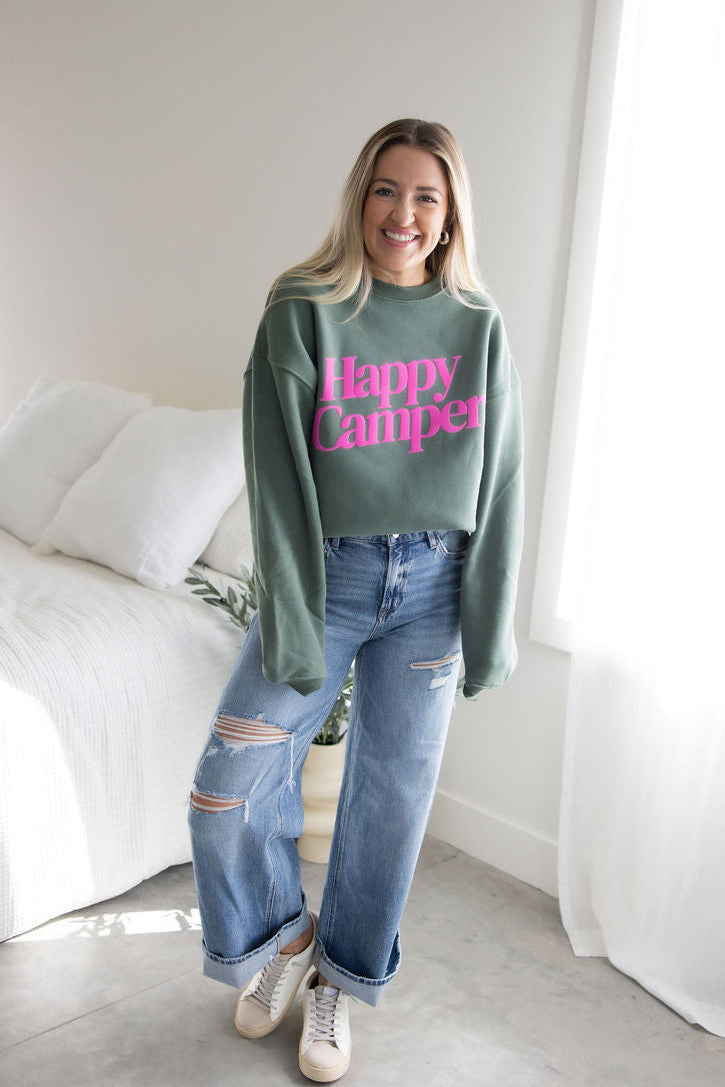 Happy Camper Graphic Crew