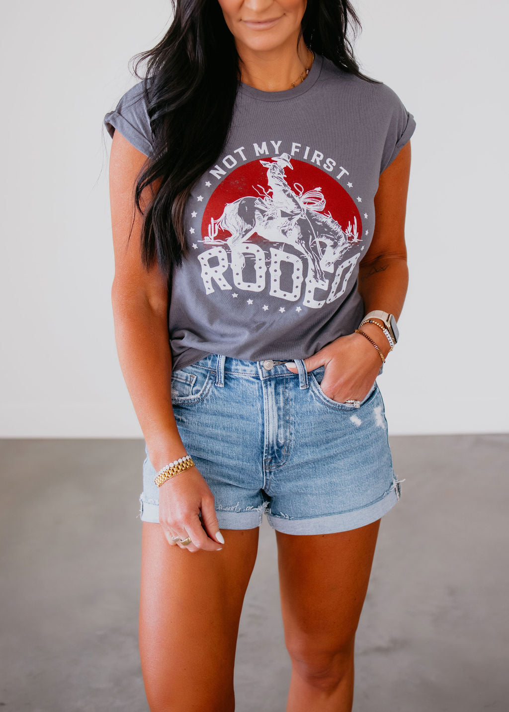 image of First Rodeo Rolled Tee