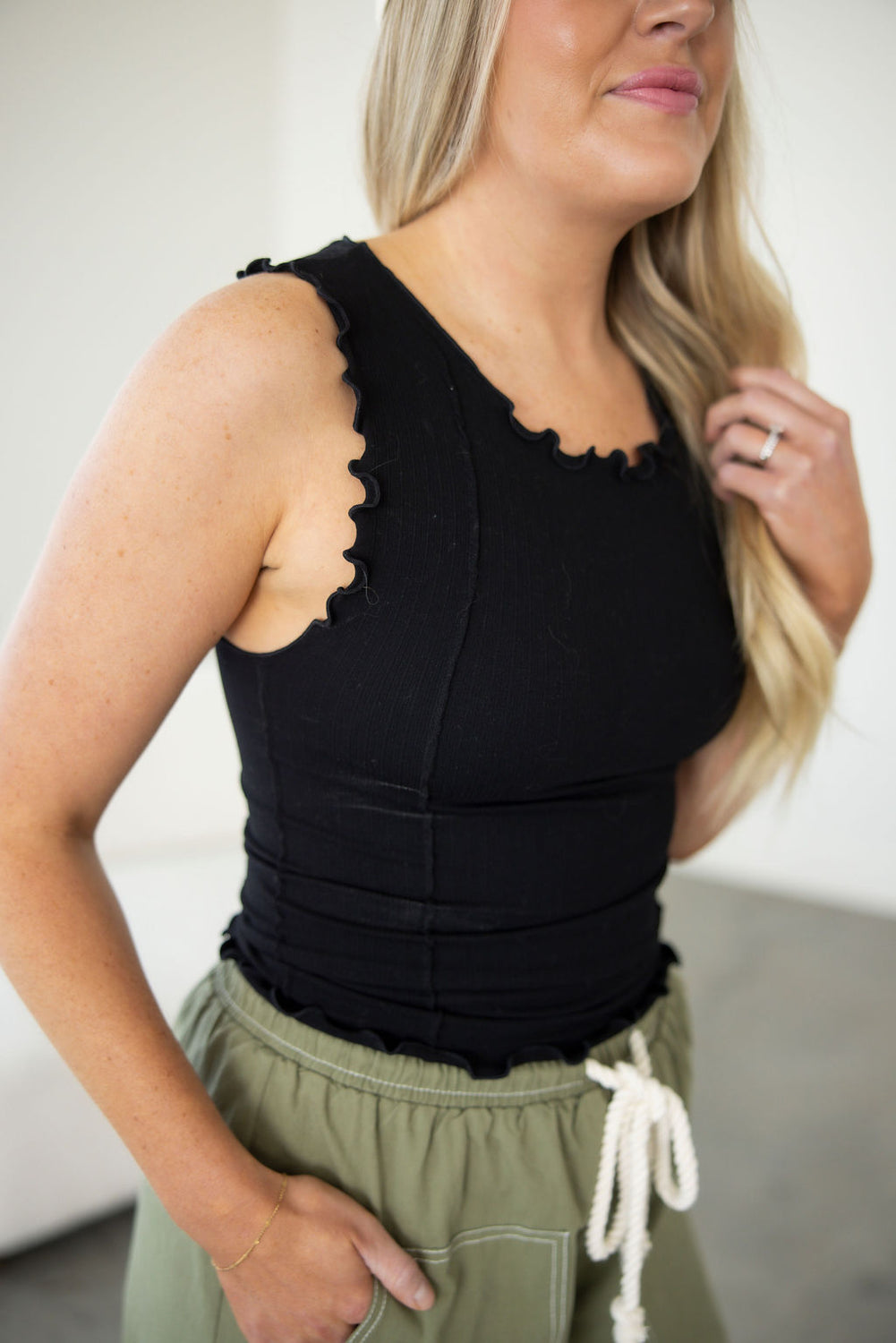 Lester Scallop Hem Tank