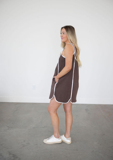 trinity mini dress Trinity Mini Dress | Color: Brown | Size: Large