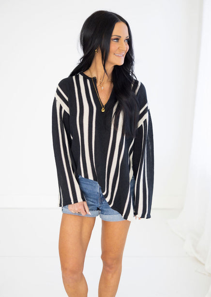 Anika Striped Tunic Sweater product view