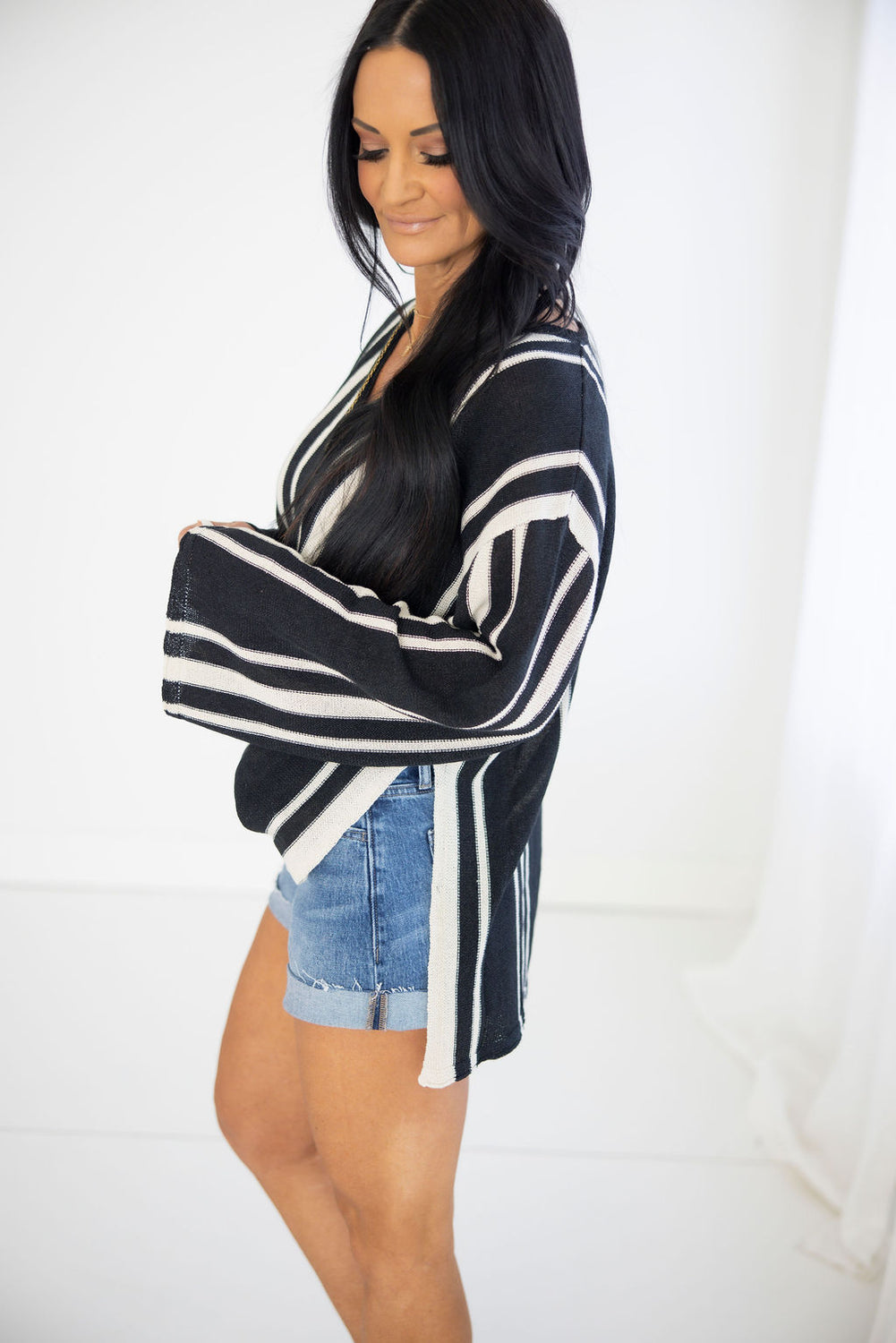 Anika Striped Tunic Sweater