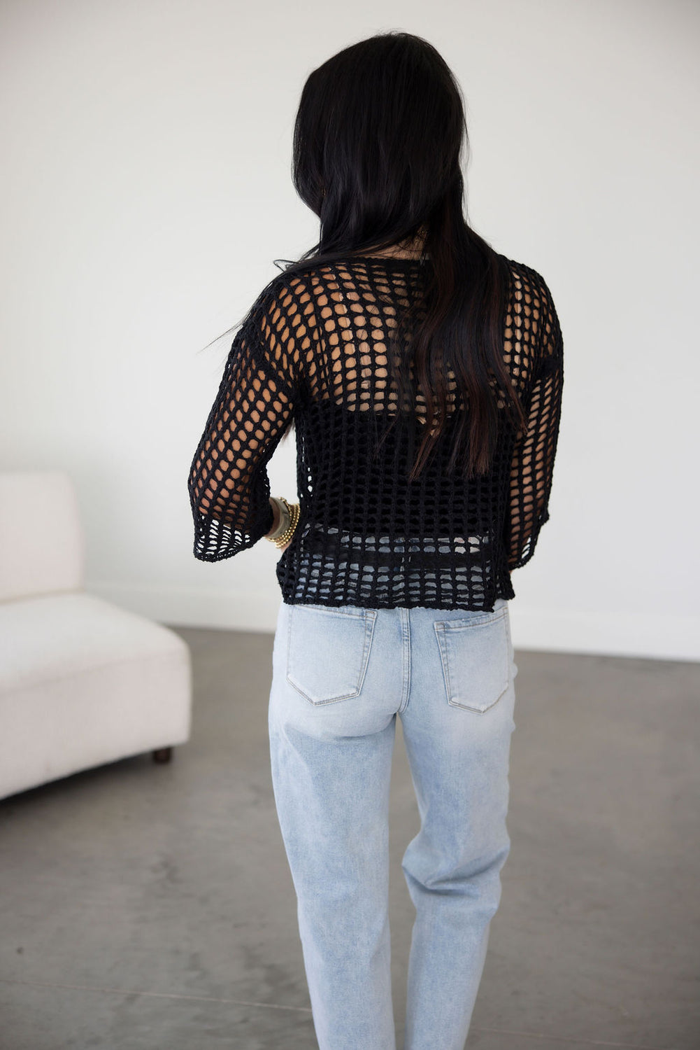Lia Crochet Drawstring Top