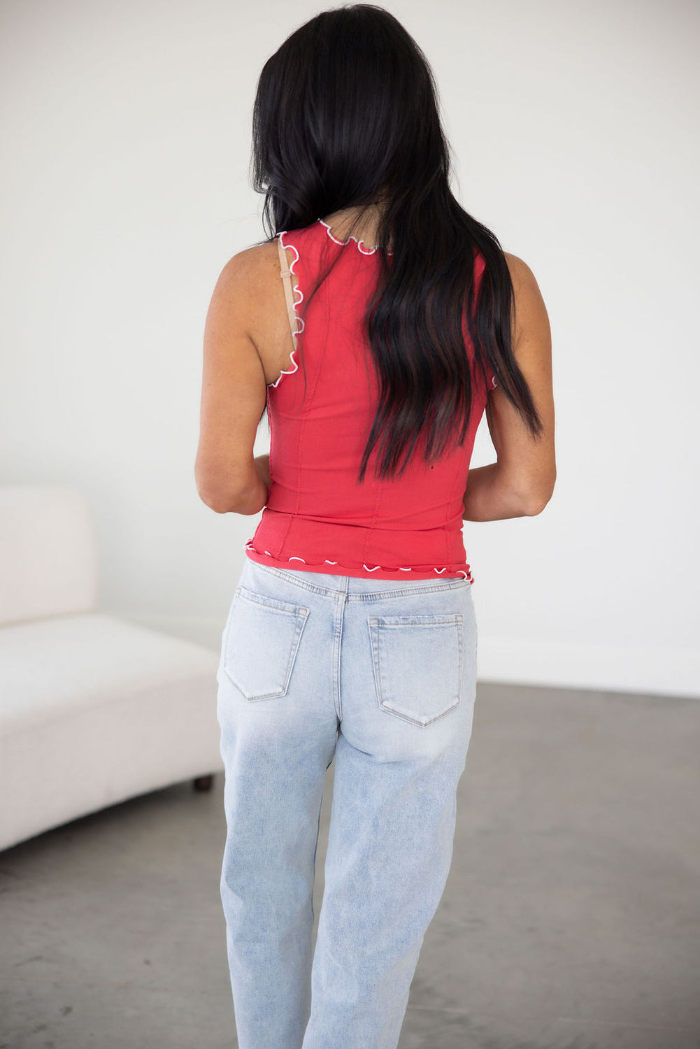 Lester Scallop Hem Tank