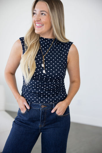 Kenlie Polka Dot Top