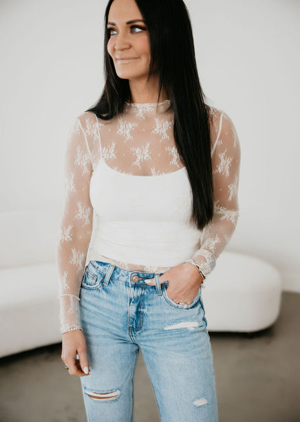 Ember Floral Mesh Top