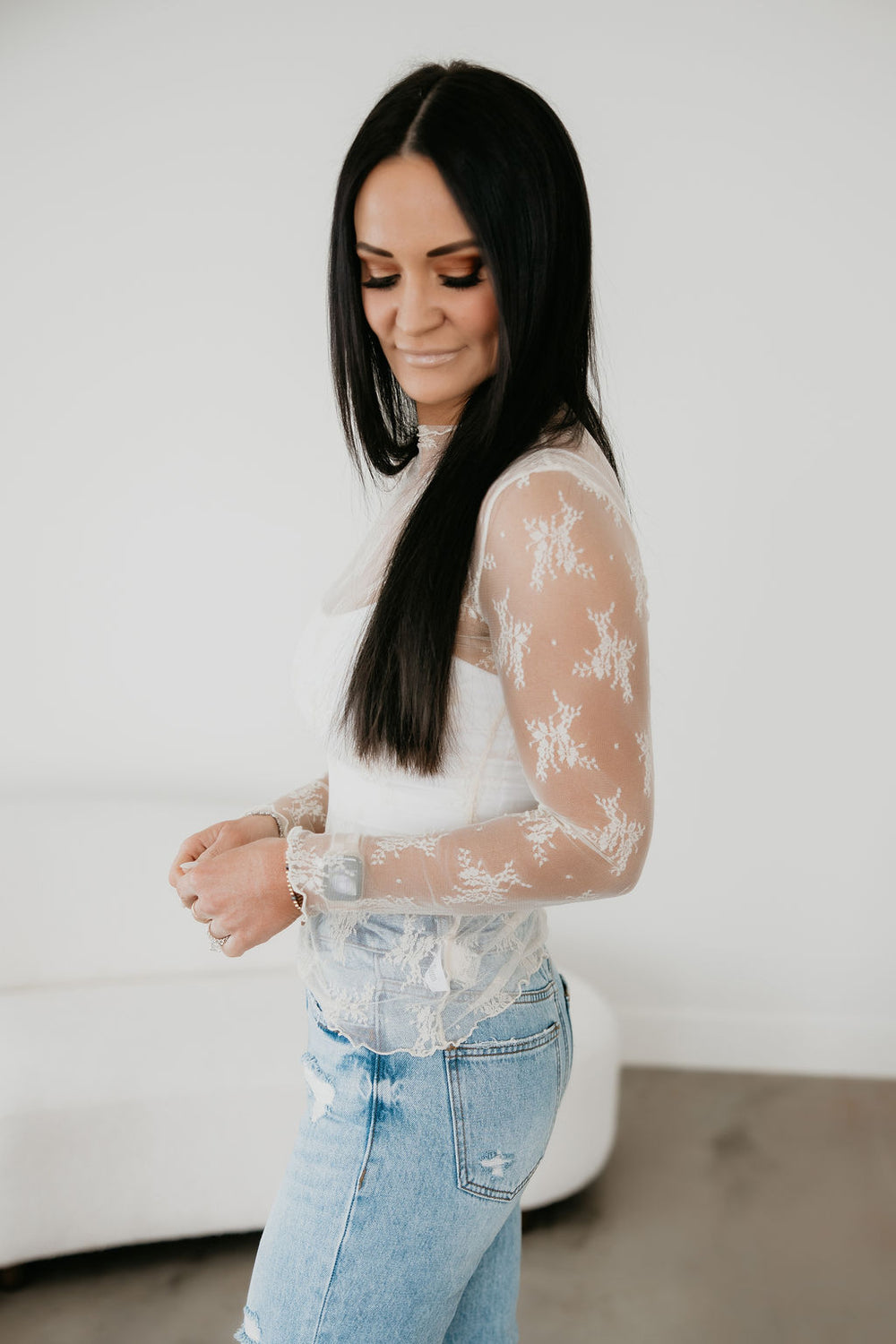 Ember Floral Mesh Top