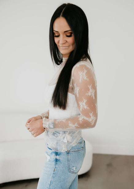 Ember Floral Mesh Top