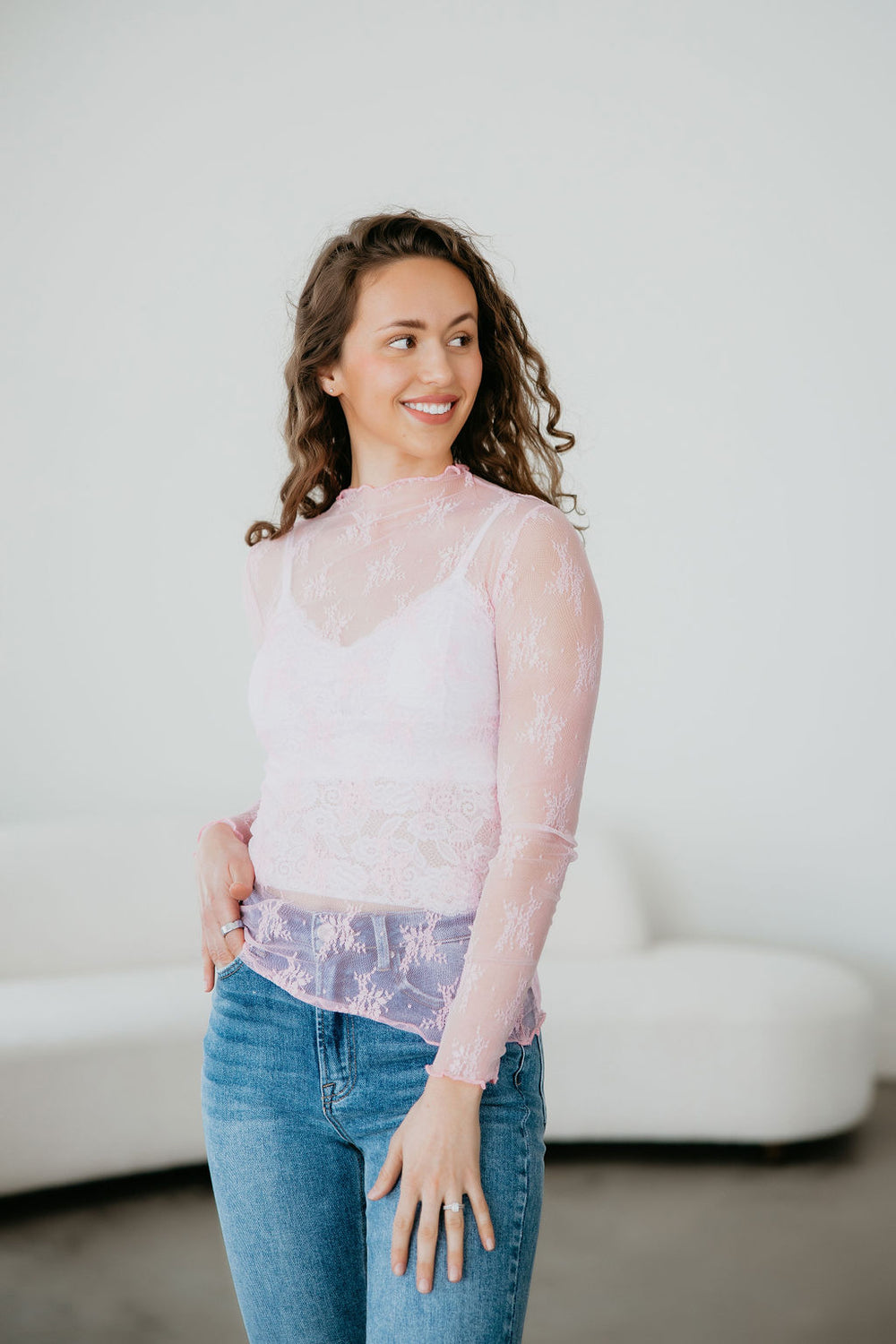 Ember Floral Mesh Top