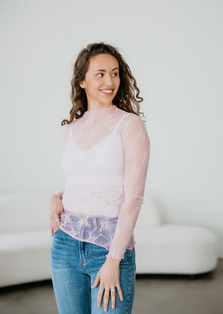 Ember Floral Mesh Top