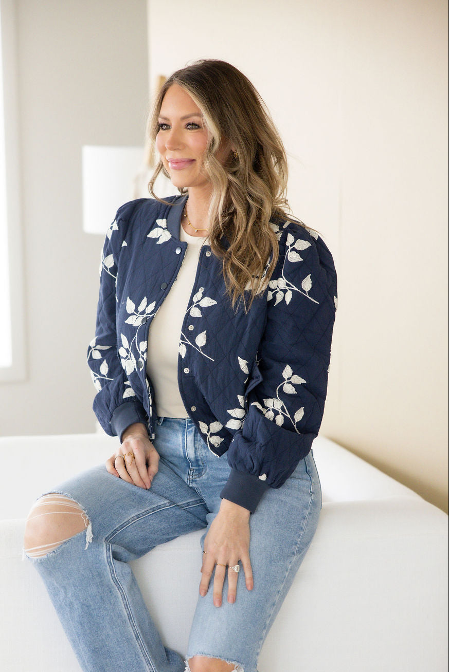 image of Nova Quilted Bomber Jacket