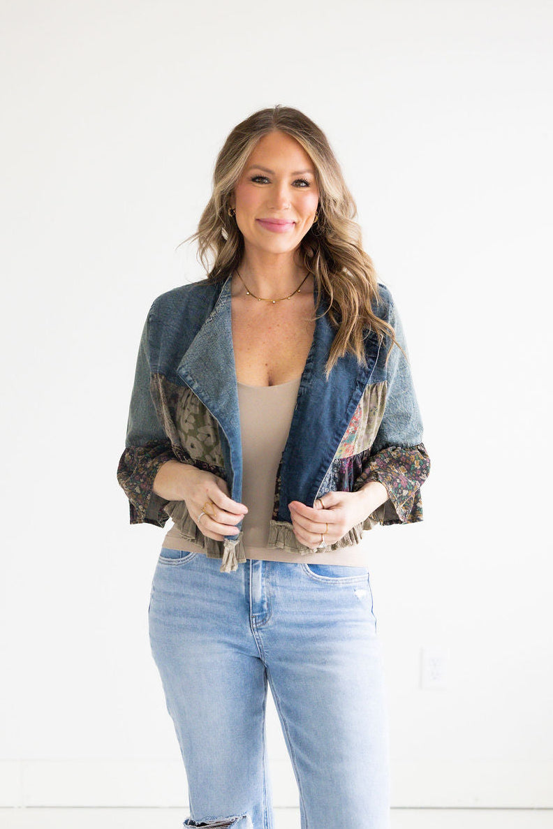 Indy Embroidered Crop Jacket
