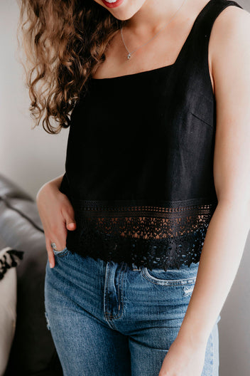 Caden Lace Trim Tank