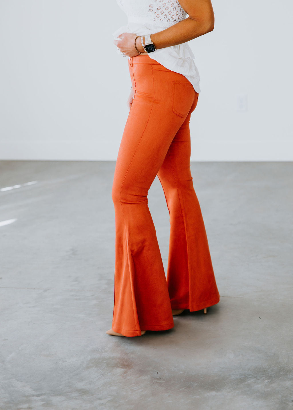 Clara Faux Suede Flare Pants