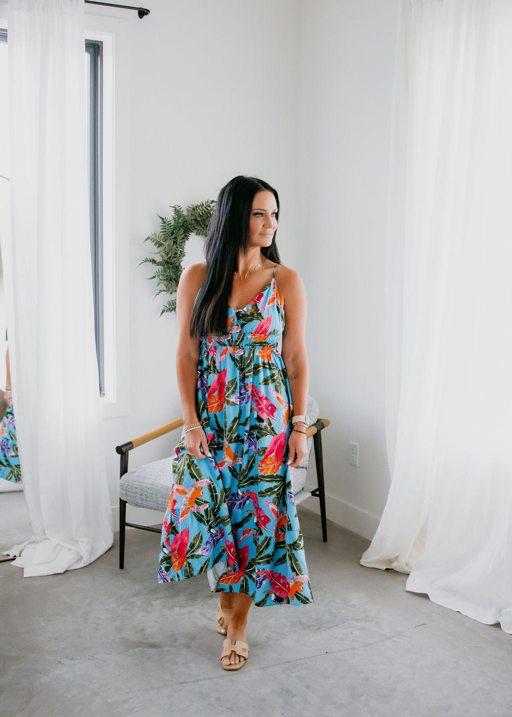 Tallulah Tropical Print Dress