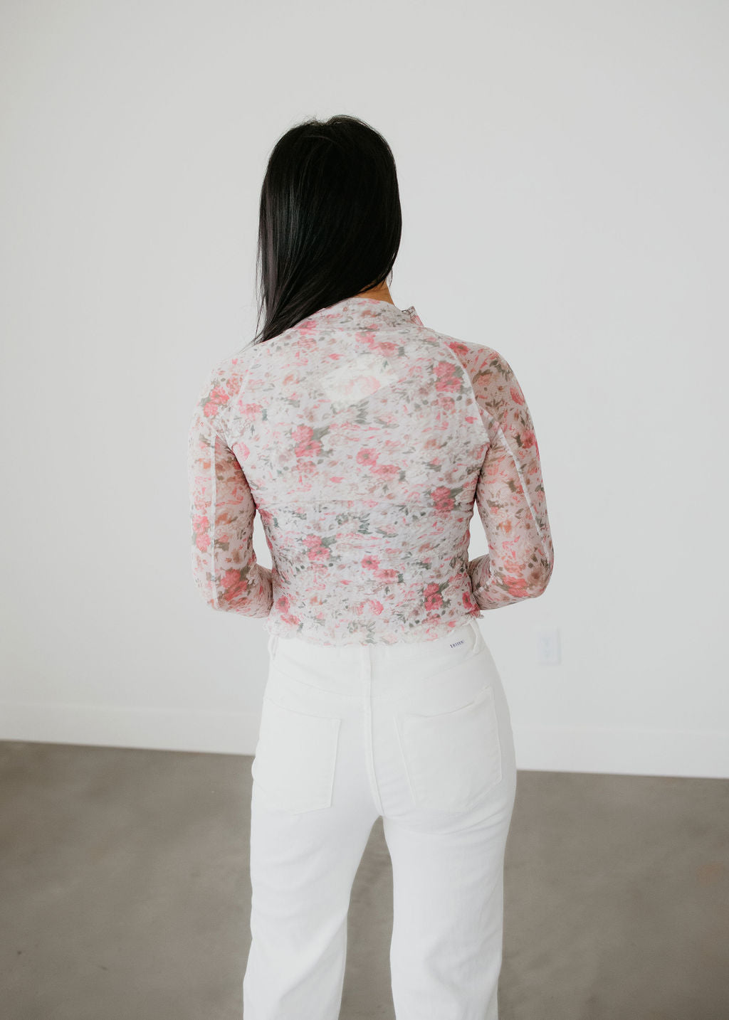 Danie Floral Mesh Top