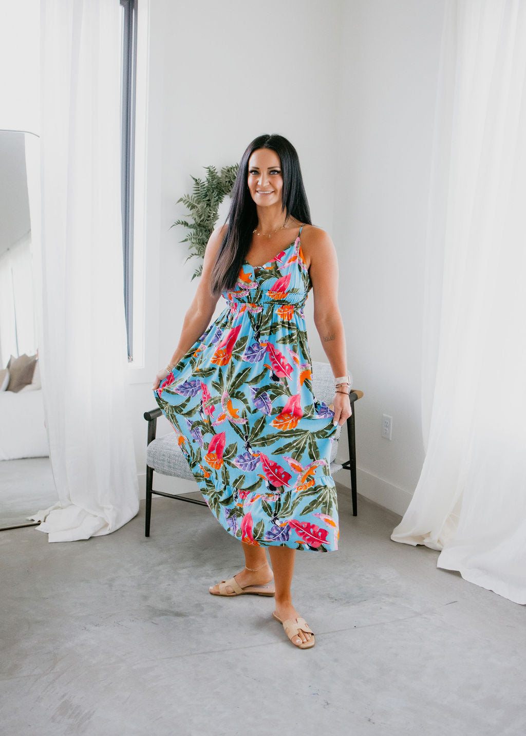 Tallulah Tropical Print Dress