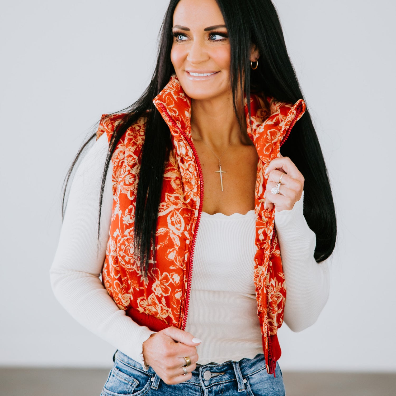 Quinn Floral Quilted Vest