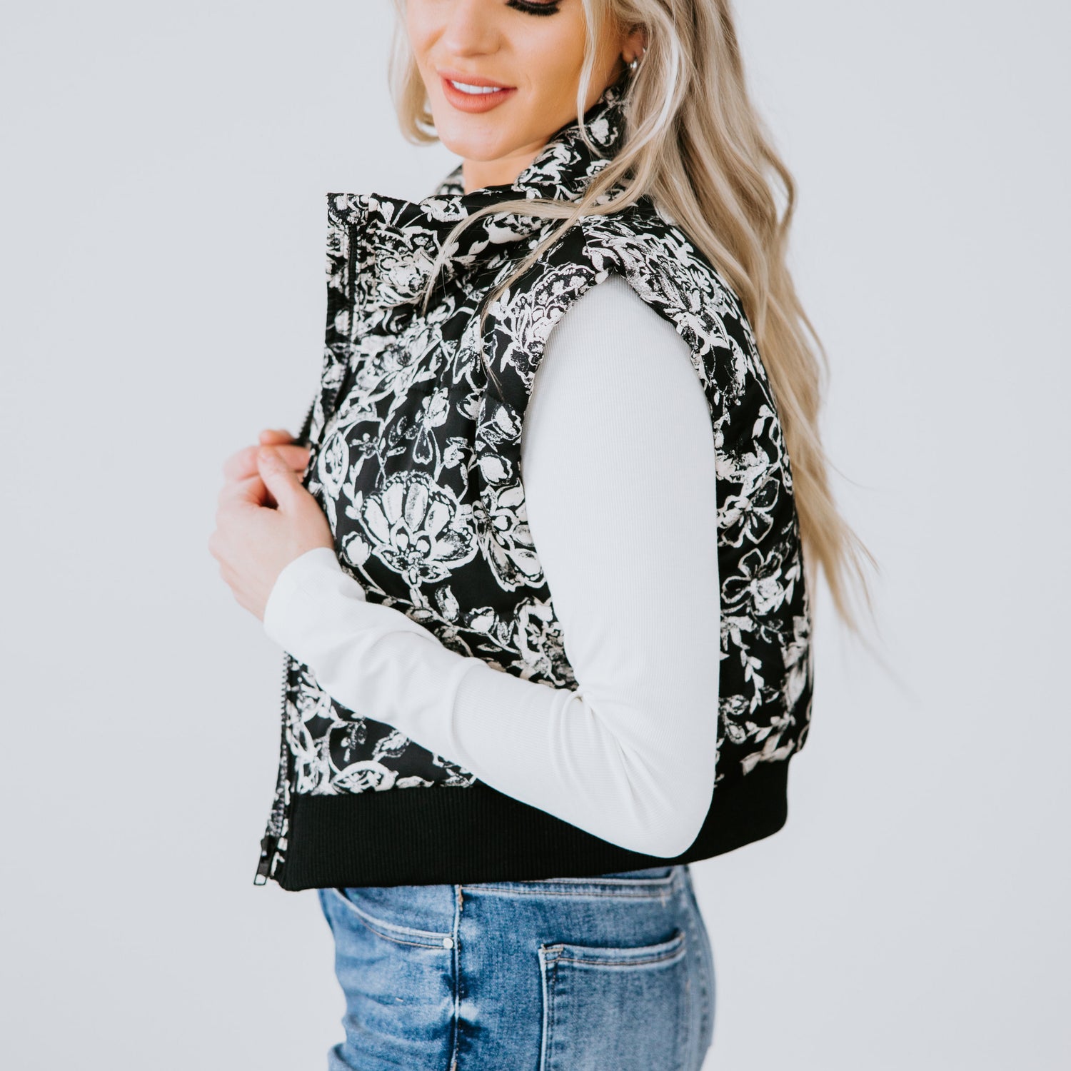 Quinn Floral Quilted Vest