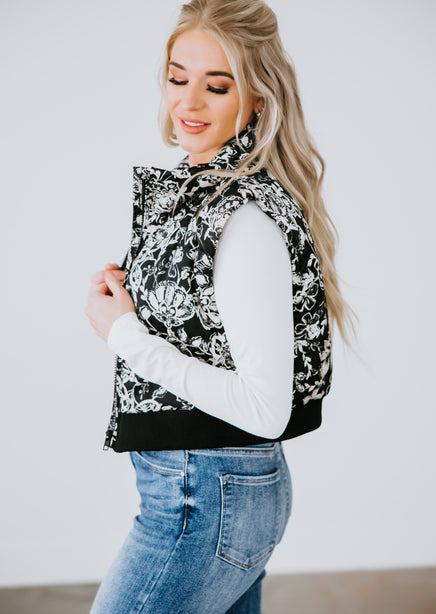 Quinn Floral Quilted Vest