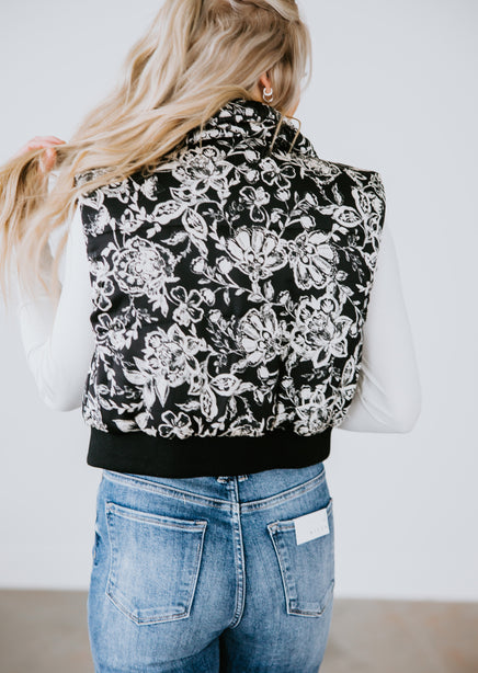 Quinn Floral Quilted Vest