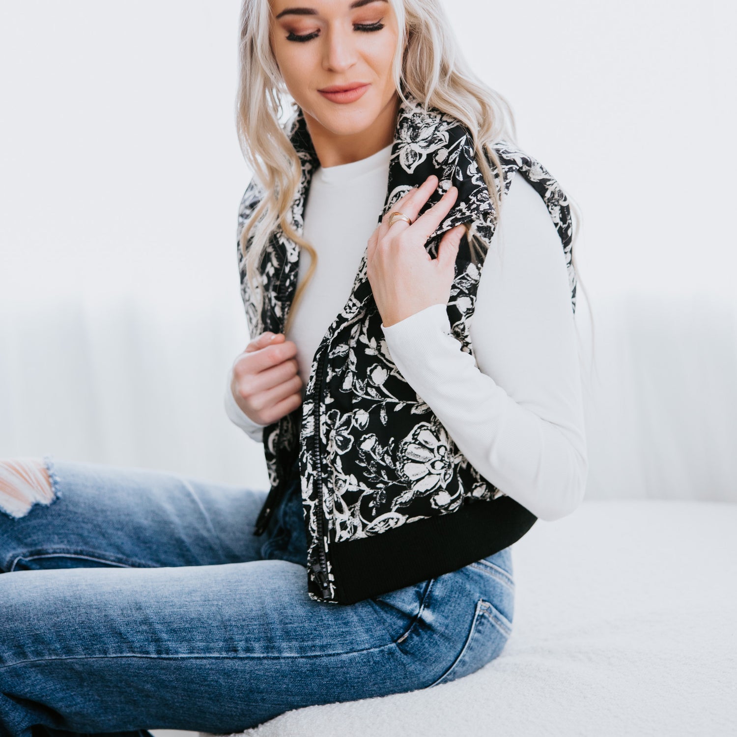 Quinn Floral Quilted Vest