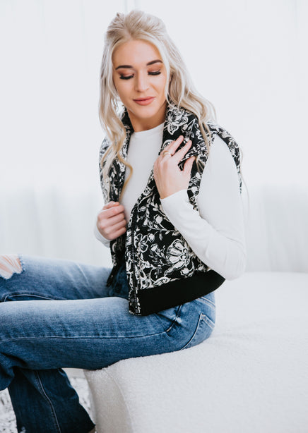 Quinn Floral Quilted Vest