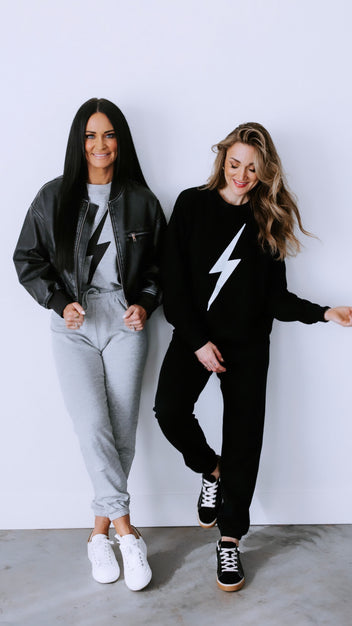 Lightning Bolt Graphic Crew