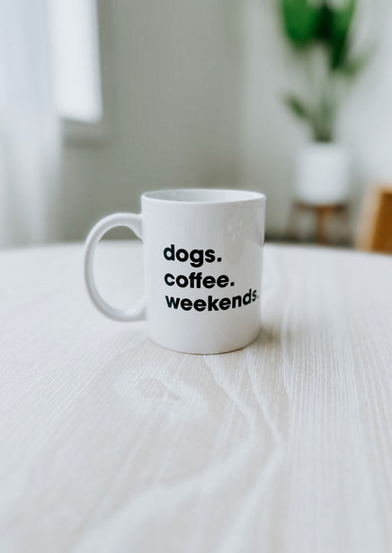 Dogs Coffee Weekends Mug