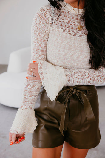 Quill Mesh Long Sleeve Top