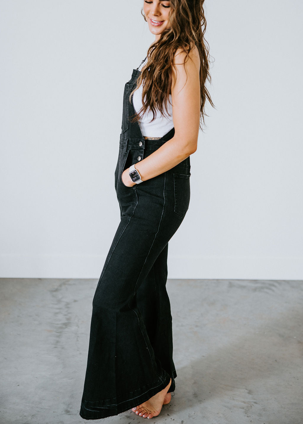 Jessie Denim Flare Overalls