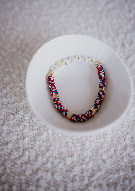 America Beaded Bracelet